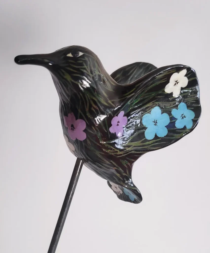 NOYA, Andy Warhol-Flowers from "Timeless" series 2026, Glazed Ceramic, 38x13x11 cm