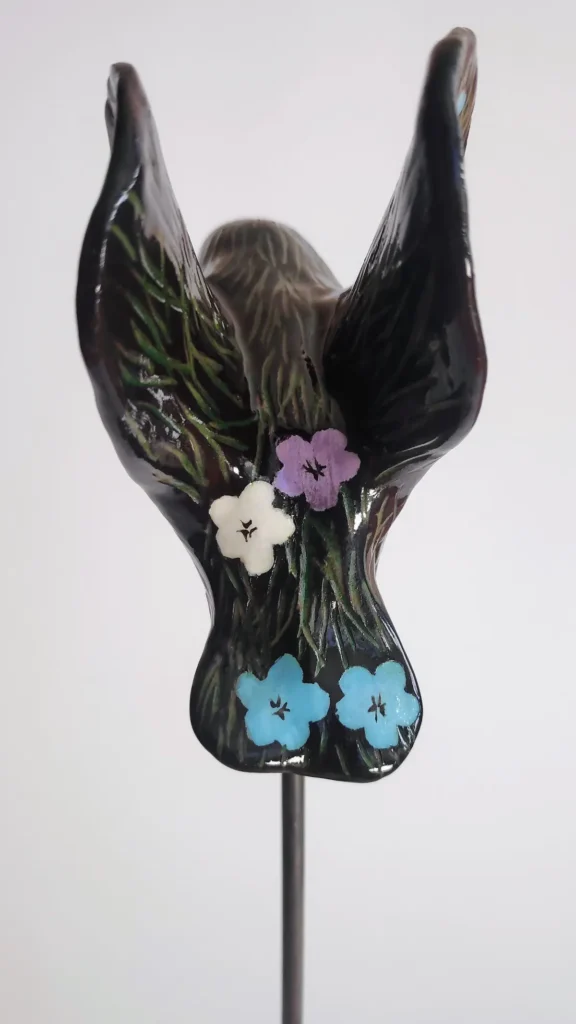 NOYA, Andy Warhol-Flowers from "Timeless" series 2026, Glazed Ceramic, 38x13x11 cm